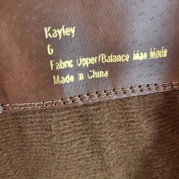 Women's Brown Knee-High Riding Boots With Buckle & Zipper Elastic sides Size 6 N - Picture 9 of 10